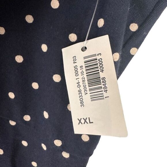 Old Navy XXL Polka Dot Knit dress Navy & Cream NEW - Picture 4 of 6